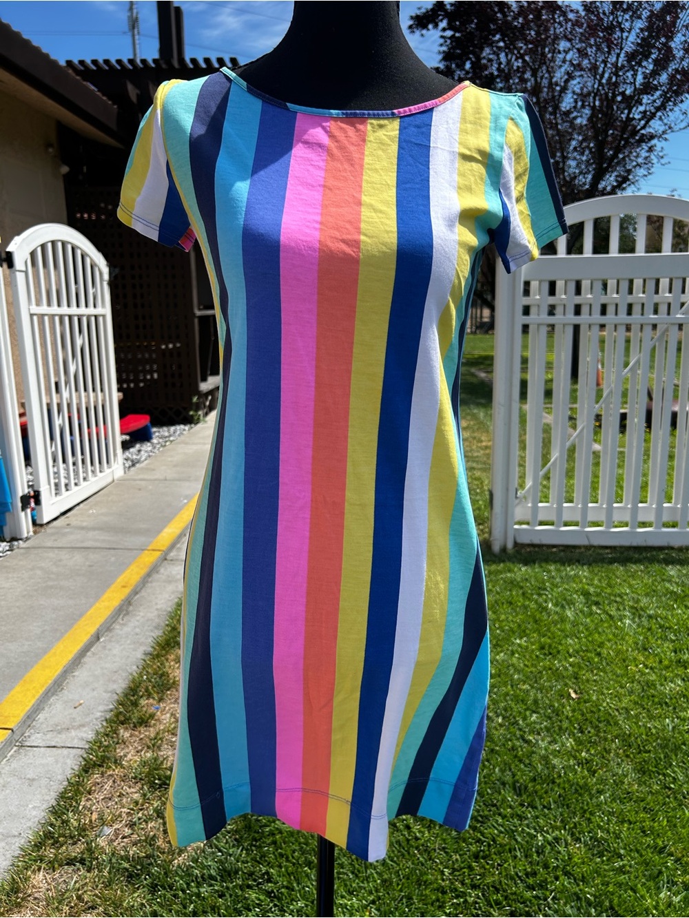 Lilly Pulitzer multi sun stripe Marlowe T-Shirt Dress‎
